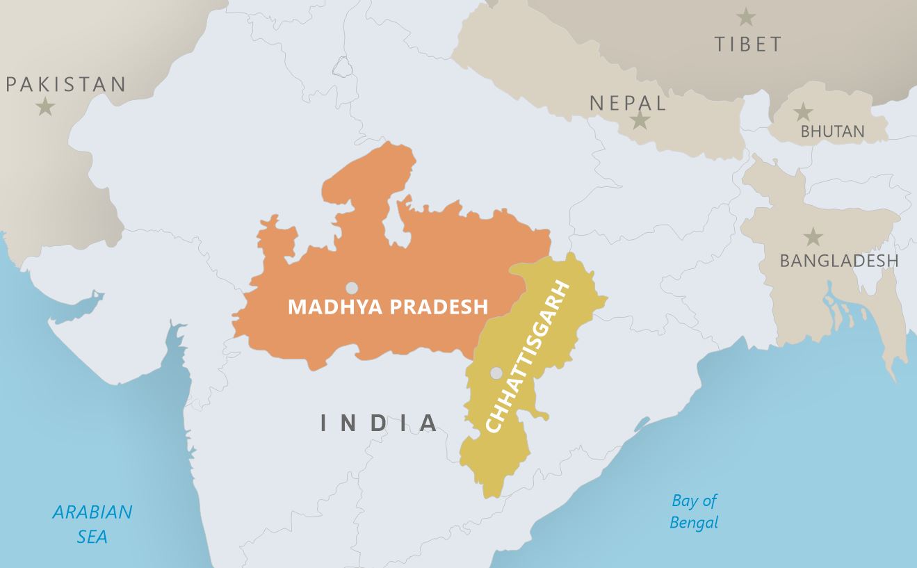 Central India Map
