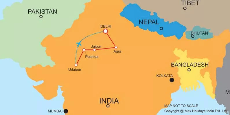 Pushkar Fair Tour Map