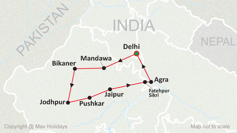 Pushkar Cattle Fair Map