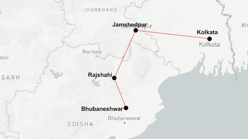 Tribal Tour of Orissa Map