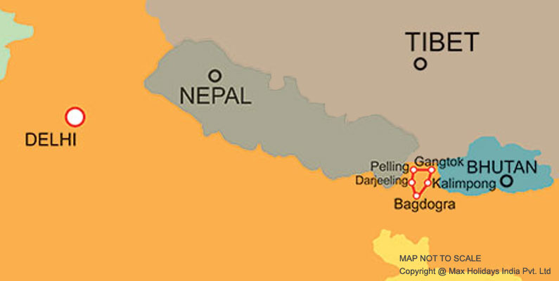 Delightful North East India Tour Map