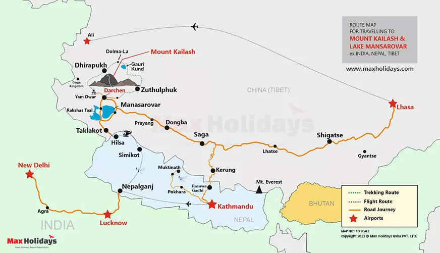 Kailash Yatra Map